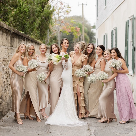 Shona Joy Satin Midi Dress in Cream - Picture 4 of 4